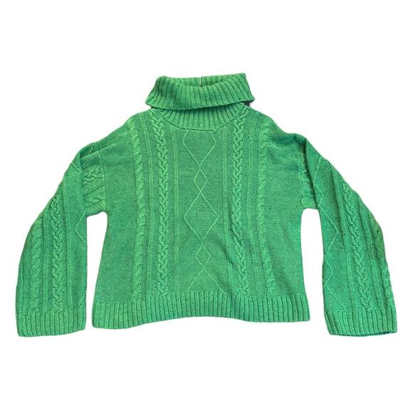 Sanctuary Mod Cable Sweater - Electric Green Size L - Picture 5 of 8